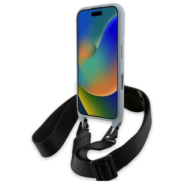 BMW M Edition Carbon Stripe &amp; Strap iPhone 16 Pro Case - Gray