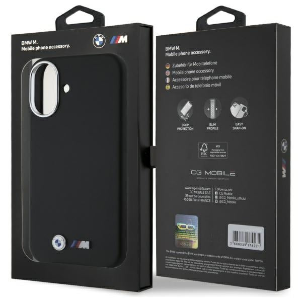 BMW M Smooth Full Wrapped Metal MagSafe iPhone 16 Case - Black
