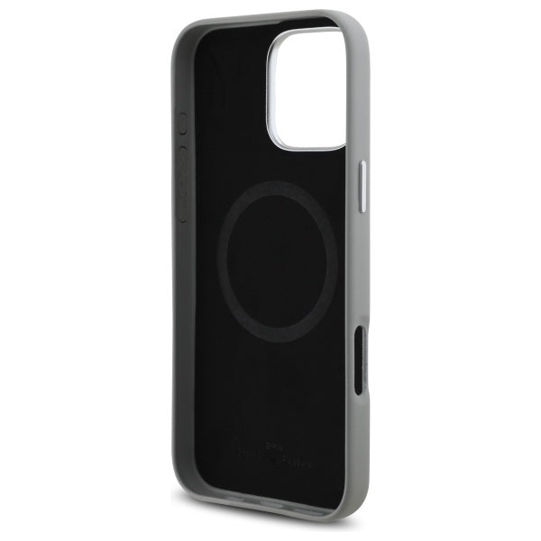 BMW Sign Full Wrapped Metal MagSafe Case for iPhone 16 Pro Max - Gray