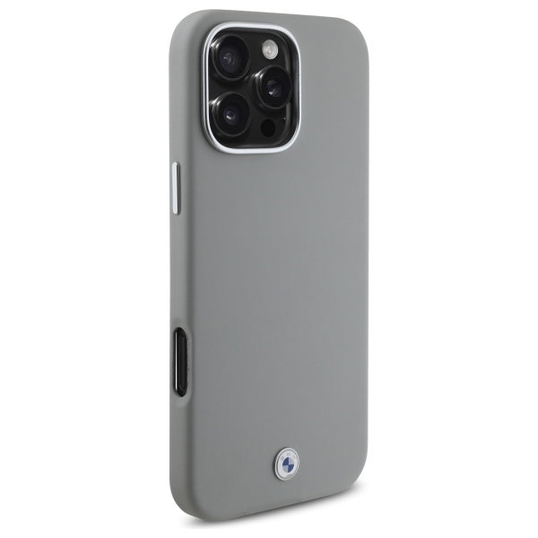 BMW Sign Full Wrapped Metal MagSafe Case for iPhone 16 Pro Max - Gray