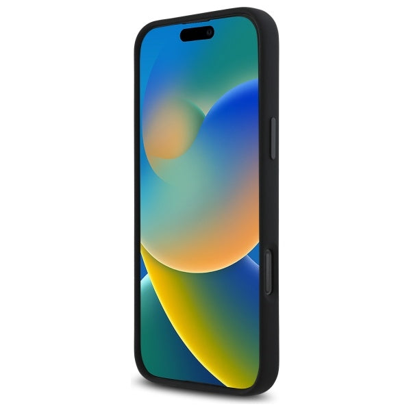 BMW Silicone Hexagon Red Line MagSafe Case for iPhone 16 Pro Max - Black