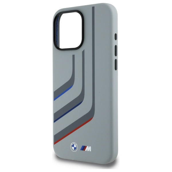 BMW Silicone Turning Lines MagSafe Case for iPhone 16 Pro Max - Gray