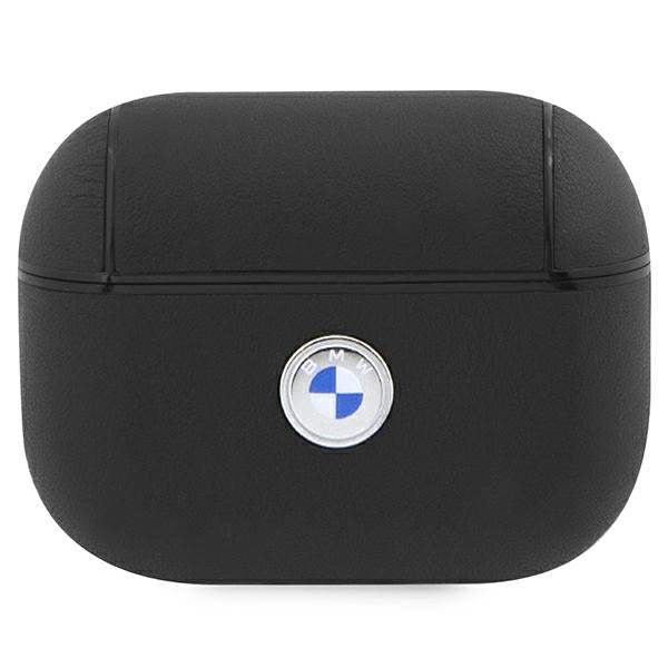 BMW BMAP2SSLBK AirPods Pro 2 (2022/2023) cover black/black Geniune Leather Silver Logo