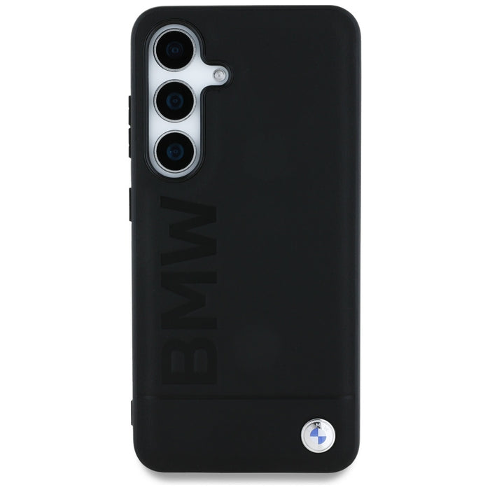 BMW Leather Big Wordmark Case for Samsung Galaxy S25 - Black
