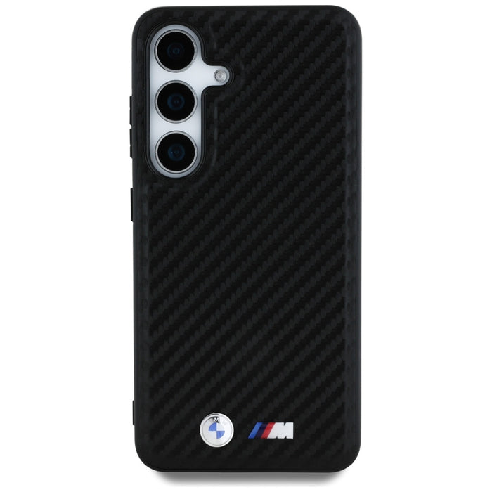 BMW Leather Carbon MagSafe Case for Samsung Galaxy S25 - Black