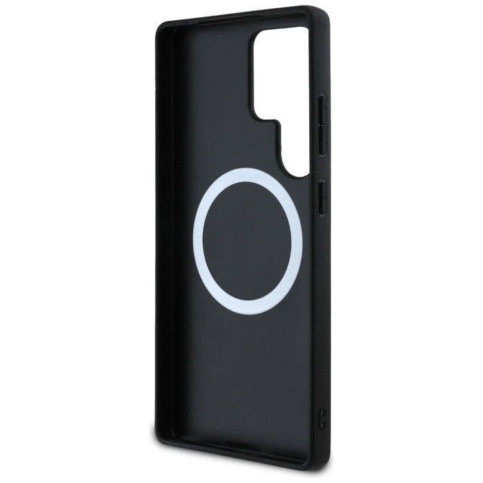 BMW Leather Oversized Stripes MagSafe case for Samsung Galaxy S25 Ultra - black