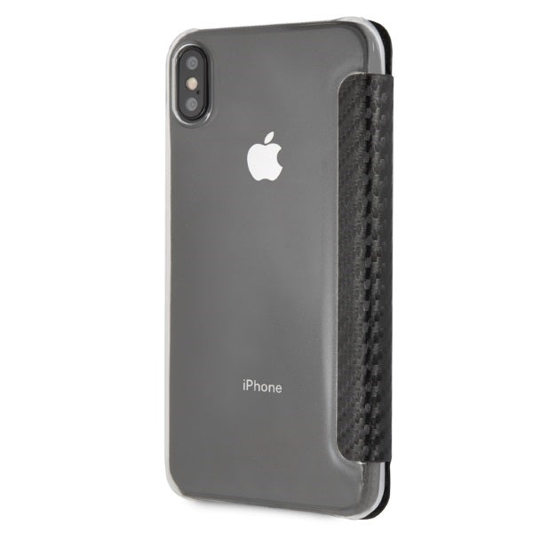 BMW Carbon Tricolor Stripe iPhone XS Max Case - Black