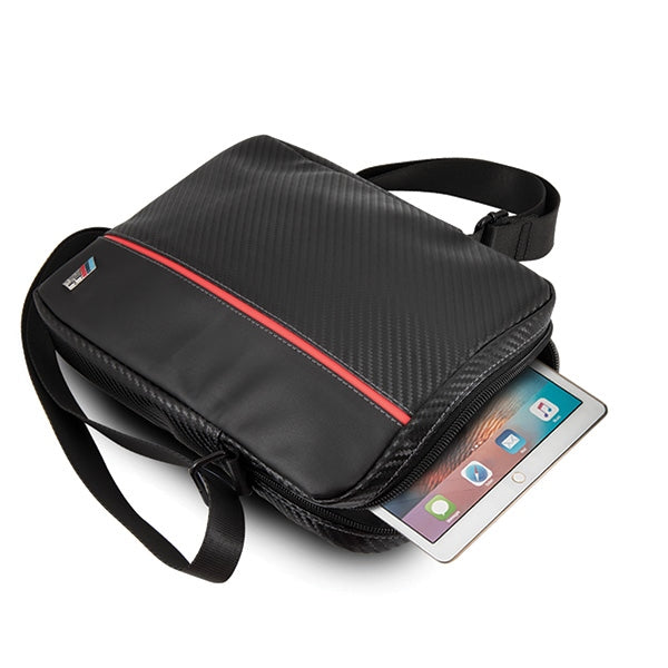 BMW Carbon / Red Stripe 8&quot; Tablet Bag - Black