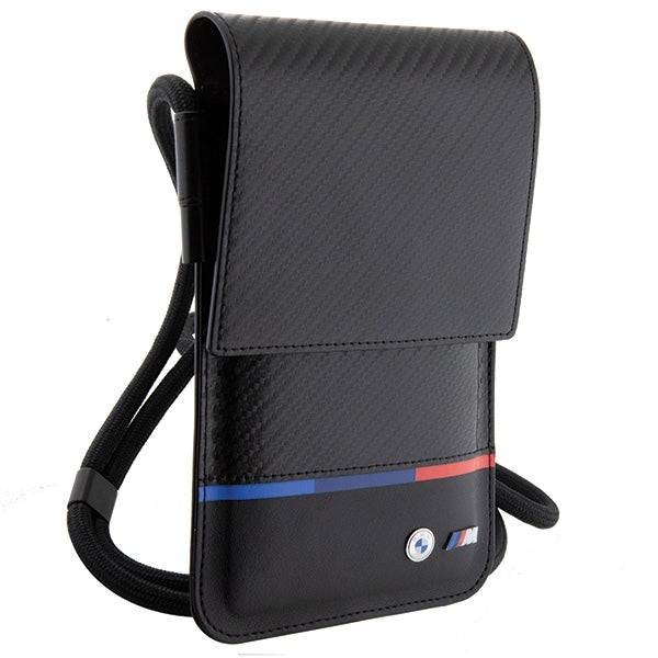 BMW Carbon Tricolor Line Wallet Bag - Black