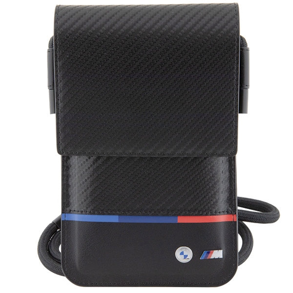 BMW Carbon Tricolor Line Wallet Bag - Black