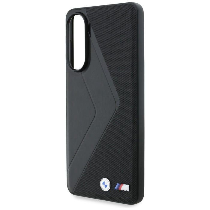 BMW Leather Oversized Stripes MagSafe case for Samsung Galaxy S25 Edge - black