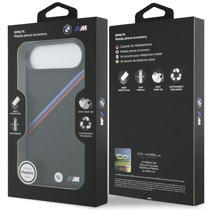 BMW M Tricolor Metal Logo MagSafe Case for iPhone 17 Air - Black