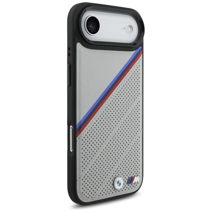BMW M Tricolor Metal Logo MagSafe Case for iPhone 17 Air - Gray