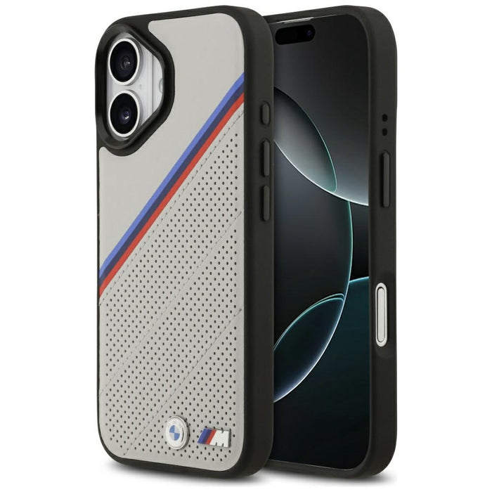 BMW M Tricolor Metal Logo MagSafe Case for iPhone 17 - Gray