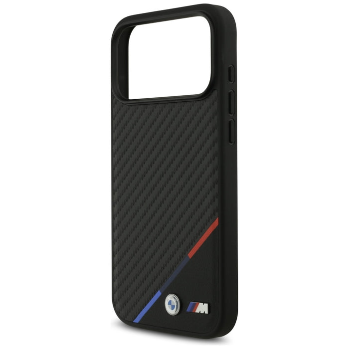 BMW M Carbon Tricolor Line MagSafe Case for iPhone 17 Pro Max - Black