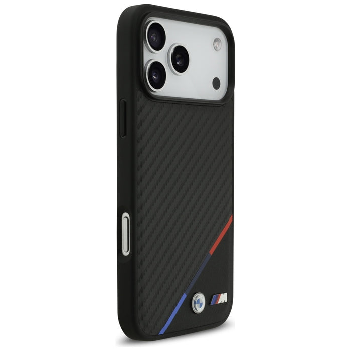 BMW M Carbon Tricolor Line MagSafe Case for iPhone 17 Pro Max - Black
