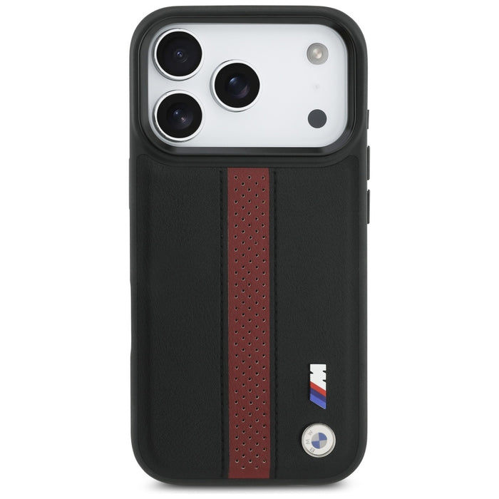BMW M Perforated Stripe Logo MagSafe Case for iPhone 17 Pro - Red