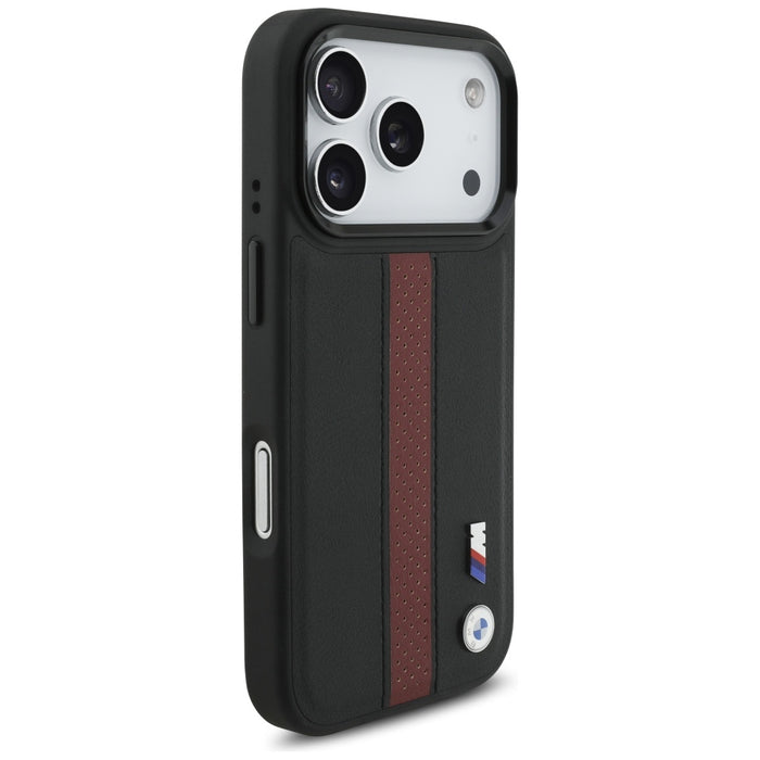 BMW M Perforated Stripe Logo MagSafe Case for iPhone 17 Pro - Red