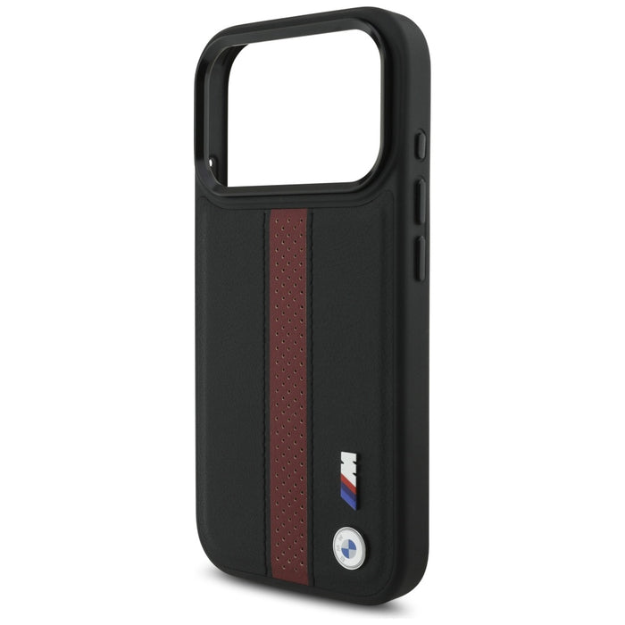 BMW M Perforated Stripe Logo MagSafe Case for iPhone 17 Pro - Red