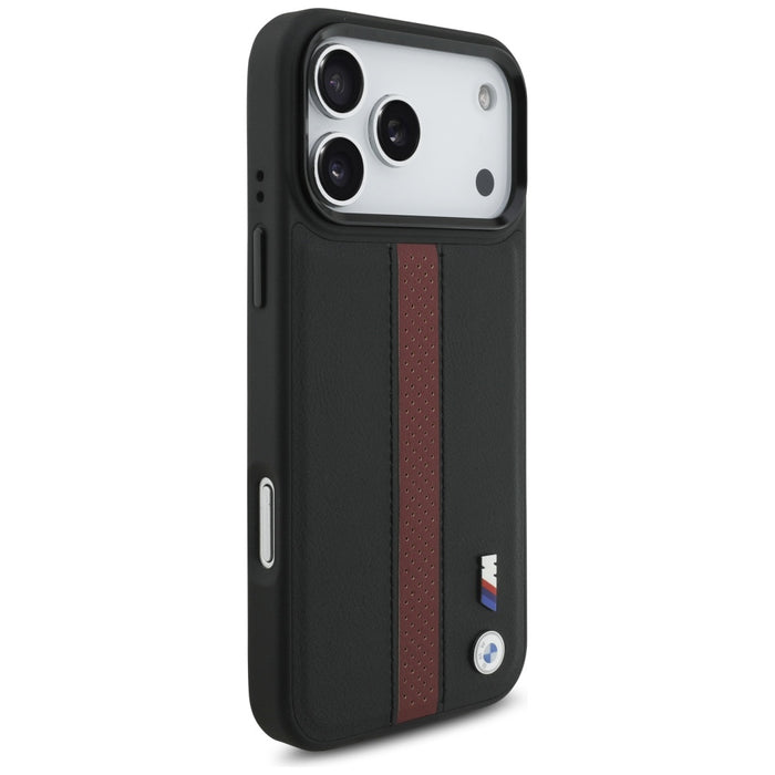 BMW M Perforated Stripe Logo MagSafe Case for iPhone 17 Pro Max - Red