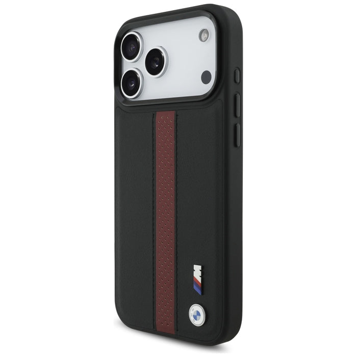 BMW M Perforated Stripe Logo MagSafe Case for iPhone 17 Pro Max - Red