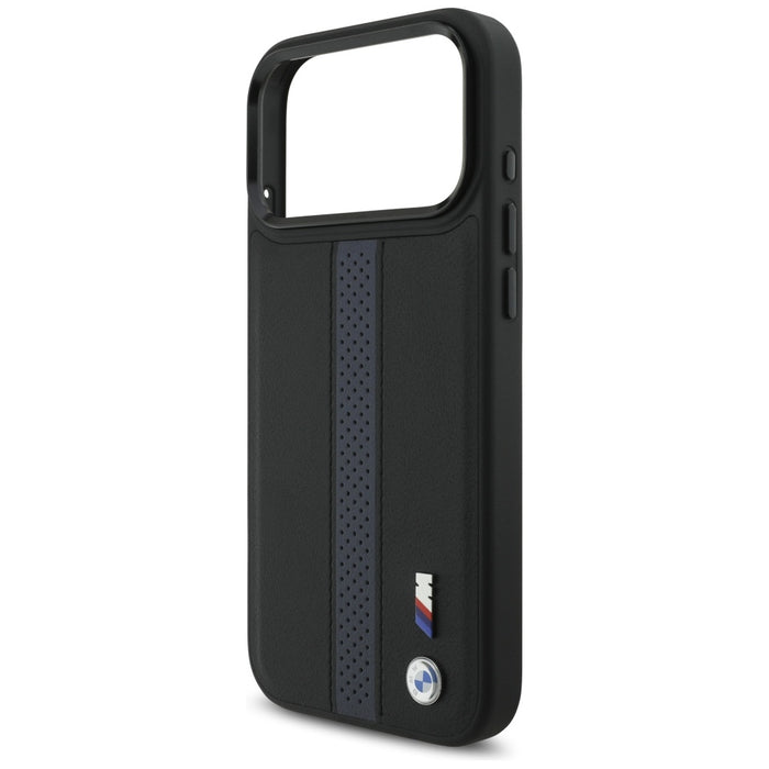 BMW M Perforated Stripe Logo MagSafe Case for iPhone 17 Pro Max - Blue