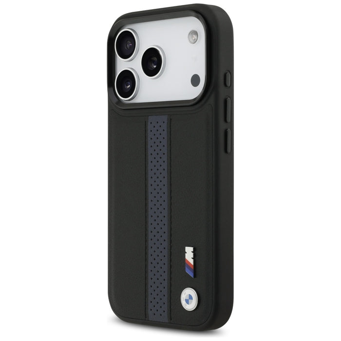 BMW M Perforated Stripe Logo MagSafe Case for iPhone 17 Pro - Blue