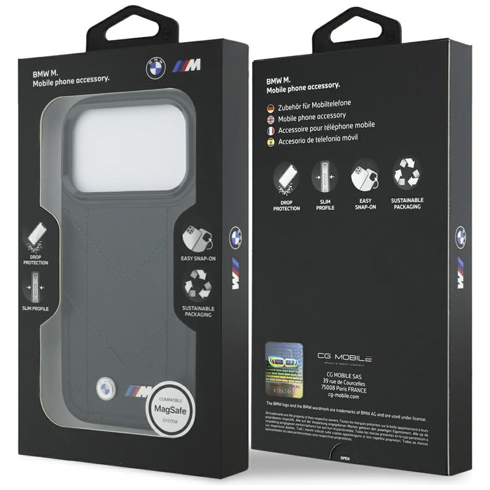 BMW M Quilted Logo MagSafe Case for iPhone 17 Pro - Black