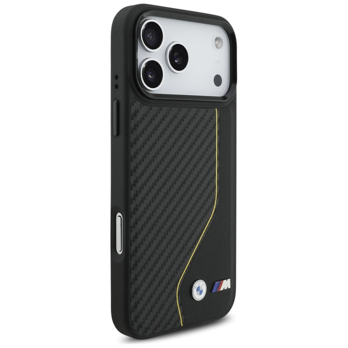 BMW M Carbon Line &amp; Logo MagSafe Case for iPhone 17 Pro Max - Yellow