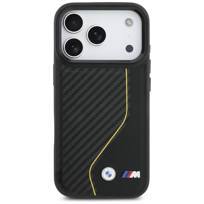 BMW M Carbon Line &amp; Logo MagSafe Case for iPhone 17 Pro - Yellow