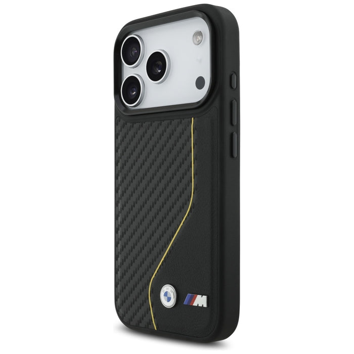 BMW M Carbon Line &amp; Logo MagSafe Case for iPhone 17 Pro - Yellow