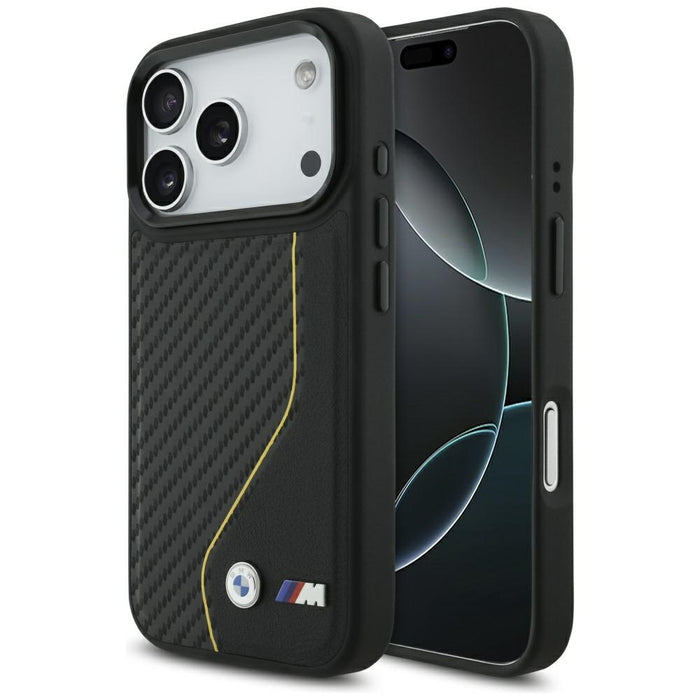 BMW M Carbon Line &amp; Logo MagSafe Case for iPhone 17 Pro - Yellow
