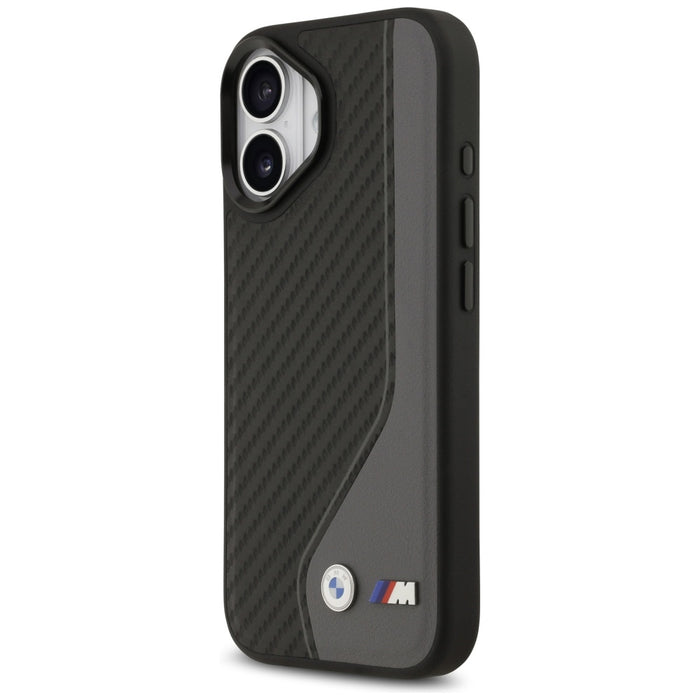 BMW M Carbon Logo MagSafe Case for iPhone 17 - Black and Gray