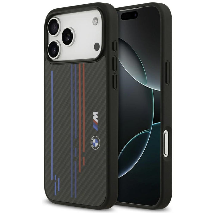 BMW M Kevlar Lines &amp; Logo MagSafe Case for iPhone 17 Pro Max - Black