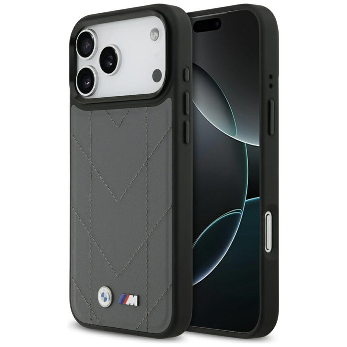 BMW M Quilted Logo MagSafe case for iPhone 17 Pro Max - graphite