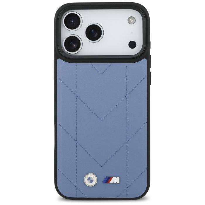 BMW M Quilted Logo MagSafe Case for iPhone 17 Pro Max - Blue