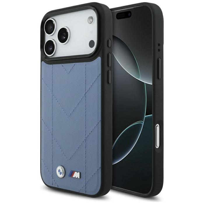 BMW M Quilted Logo MagSafe Case for iPhone 17 Pro Max - Blue