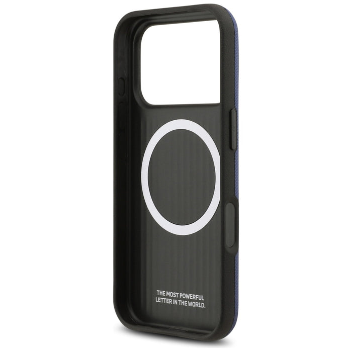 BMW M FW Metal Logo MagSafe Case for iPhone 17 Pro Max - Navy Blue