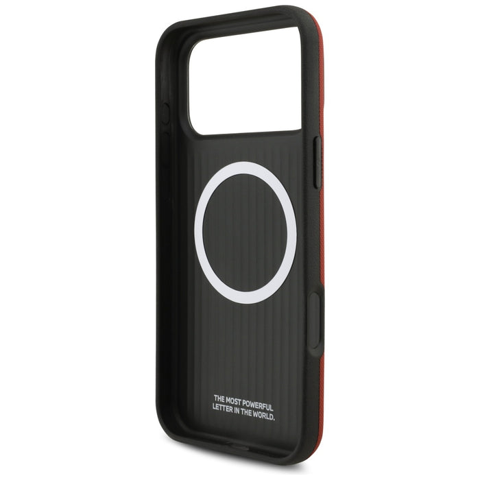 BMW M FW Metal Logo MagSafe Case for iPhone 17 Pro Max - Red