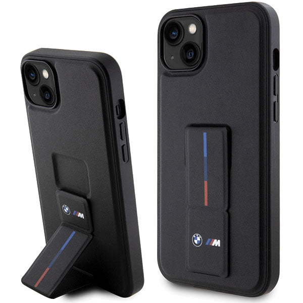 BMW Grip Stand Hot Stamp Case for iPhone 14 Plus / 15 Plus - Black
