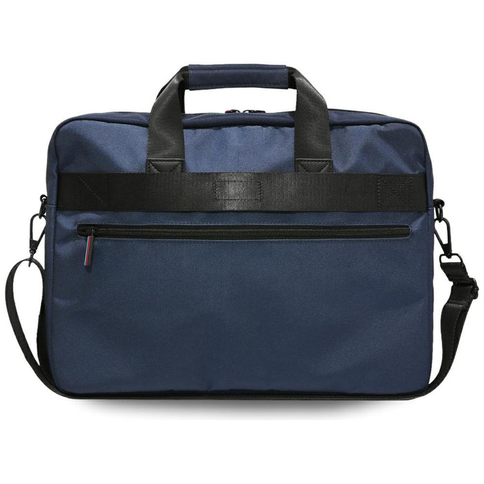 BMW Nylom Pockets &amp; Metal Logo 16" Laptop Bag - Navy Blue