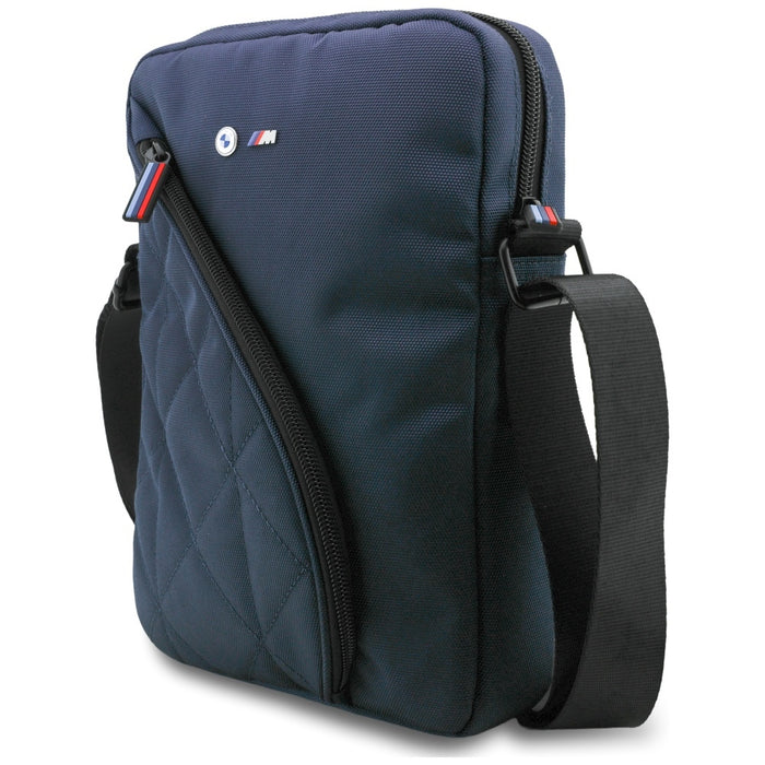 BMW Nylon Pockets &amp; Metal Logo 10" Tablet Bag - Navy Blue