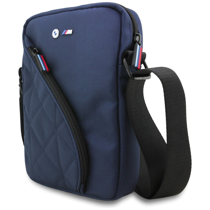 BMW Nylon Pockets &amp; Metal Logo 8" Tablet Bag - Navy Blue