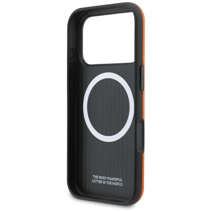 BMW M FW Metal Logo MagSafe Case for iPhone 17 Pro Max - Orange