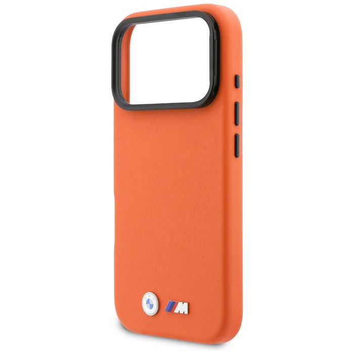 BMW M Metal Logo MagSafe Case for iPhone 17 Pro Max - Orange
