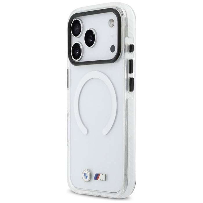 BMW M IML Shockproof Metal Logos MagSafe Case for iPhone 17 Pro Max - Transparent