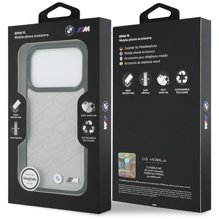 BMW M Shape Logo MagSafe Case for iPhone 17 Pro Gray