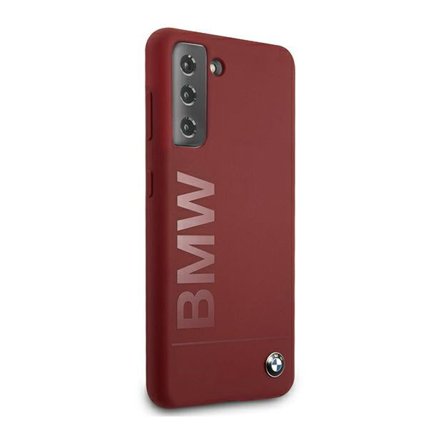 BMW Silicone Signature Logo Case for Samsung Galaxy S21+ - Red