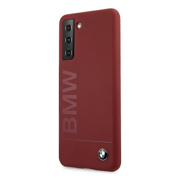 BMW Silicone Signature Logo Case for Samsung Galaxy S21+ - Red