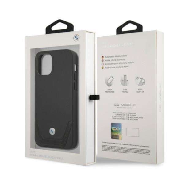 BMW Leather Perforate Case for iPhone 12 Pro Max - Black